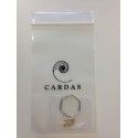 4 CARDAS rhodium cartridge clips