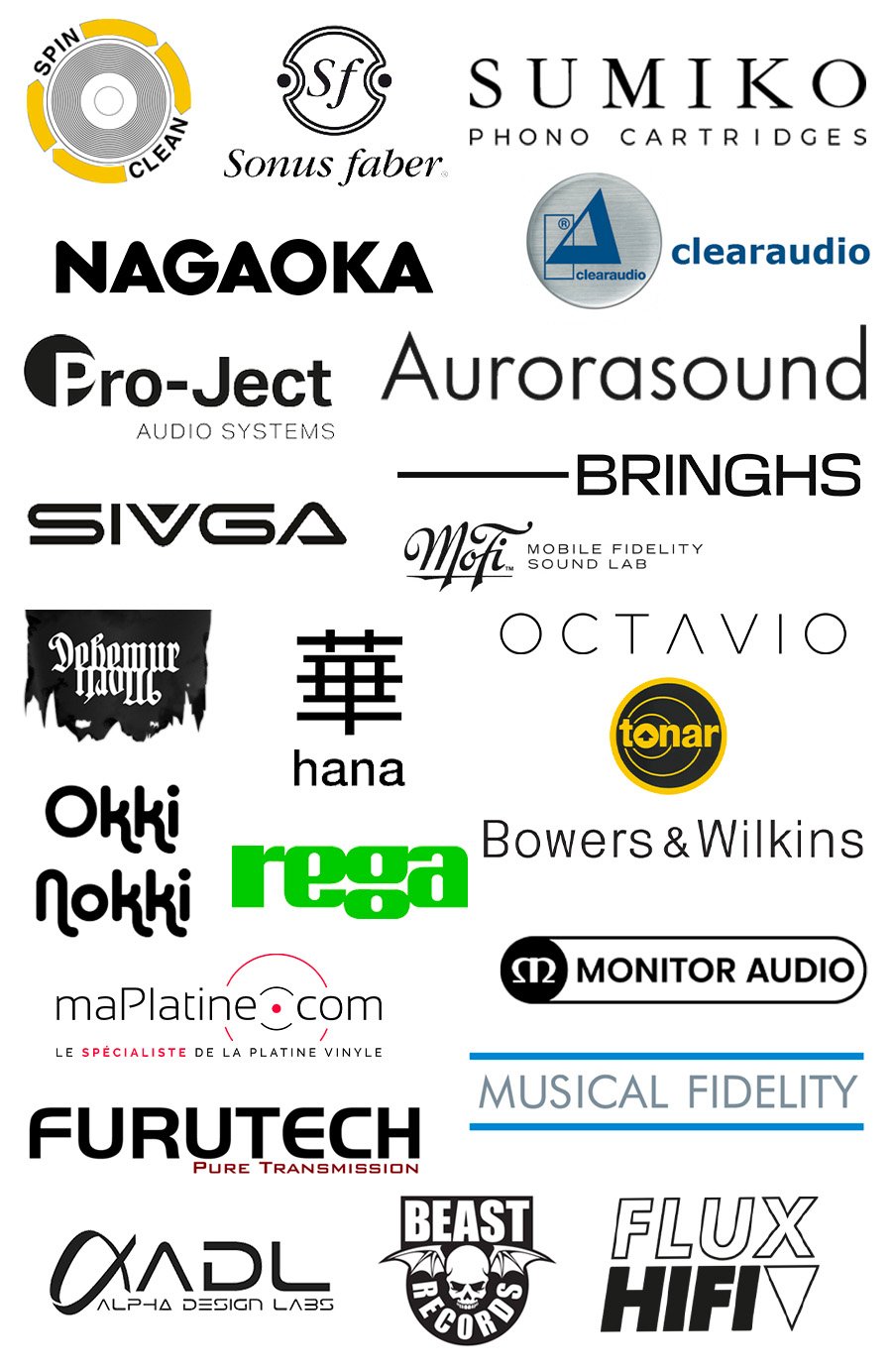 Logos de toutes les marques partenaires