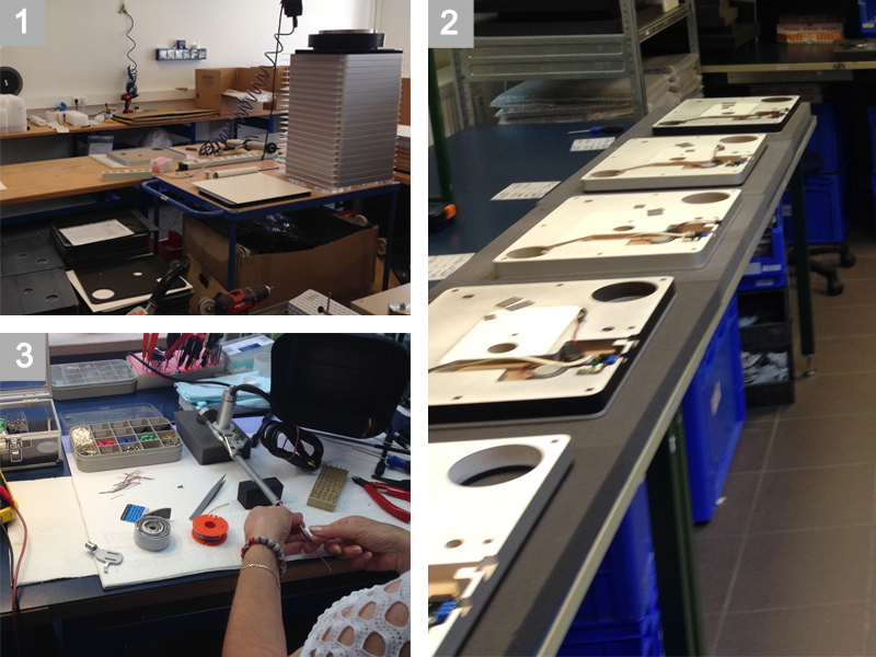 Les phases d'assemblage des platines vinyles Clearaudio