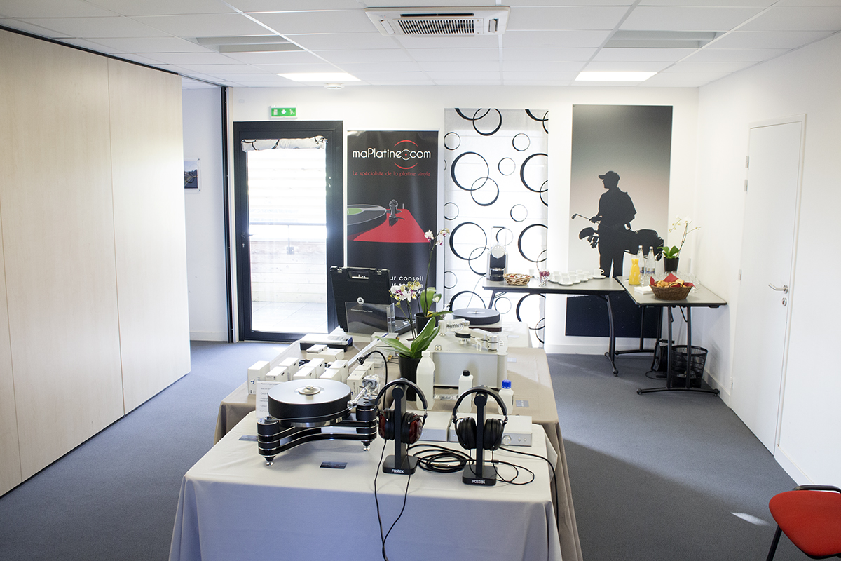 matériel Clearaudio en présentation lors de l'événement maPlatine.com