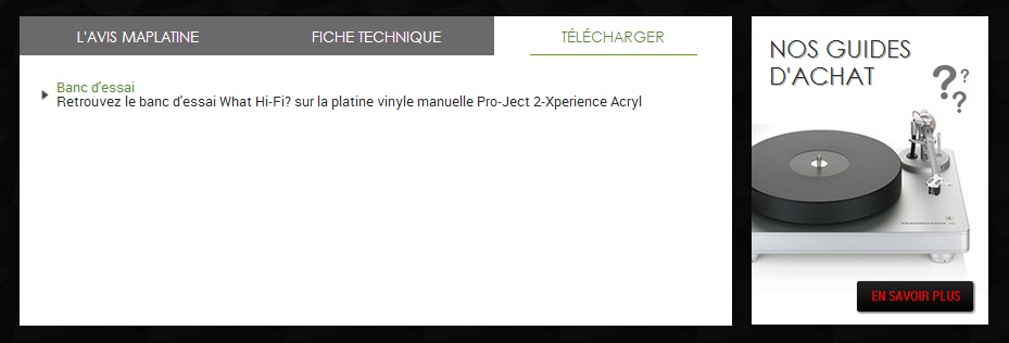 rubrique téléchargement maPlatine.com